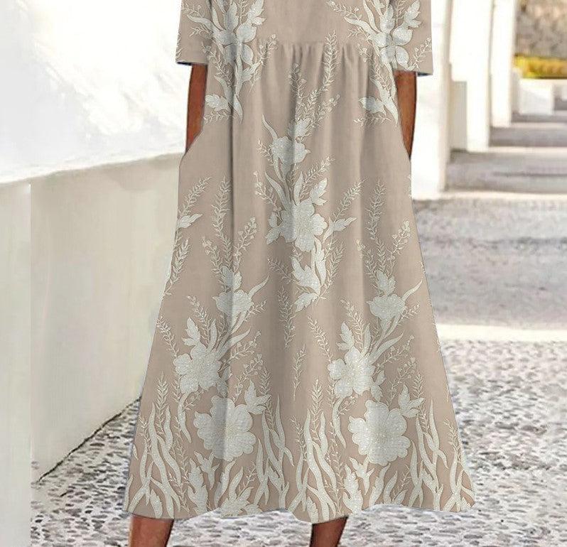 Elegantes Midi-Kleid mit Taschen für Alltag & Anlässe