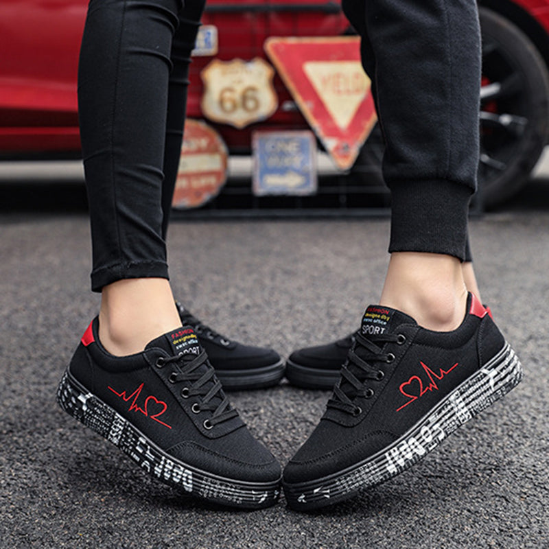 Herzmotiv Sneaker Damen Herren Valentinstag Alltag
