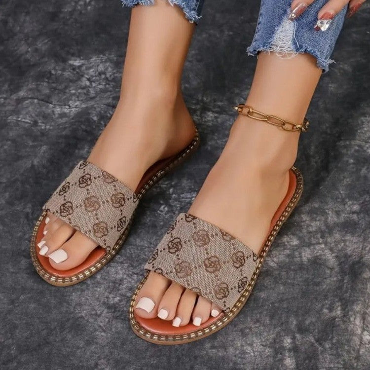 Florale Damen-Sandalen Rutschfest Perfekt für den Strand