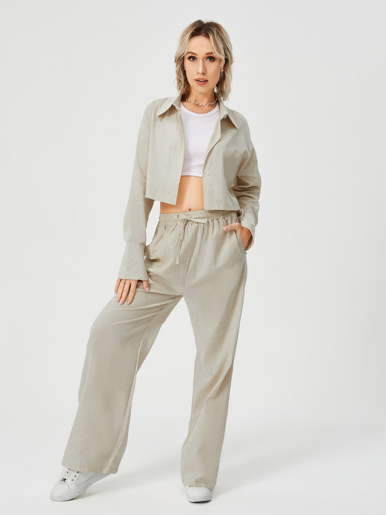 Elegantes Damen Zweiteiler Set für Freizeit & Loungewear
