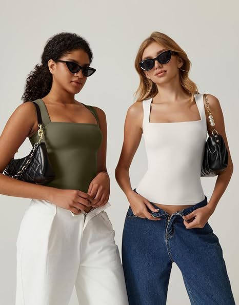Elegant Square-Neck Top Slim Fit für Alltag und Freizeit