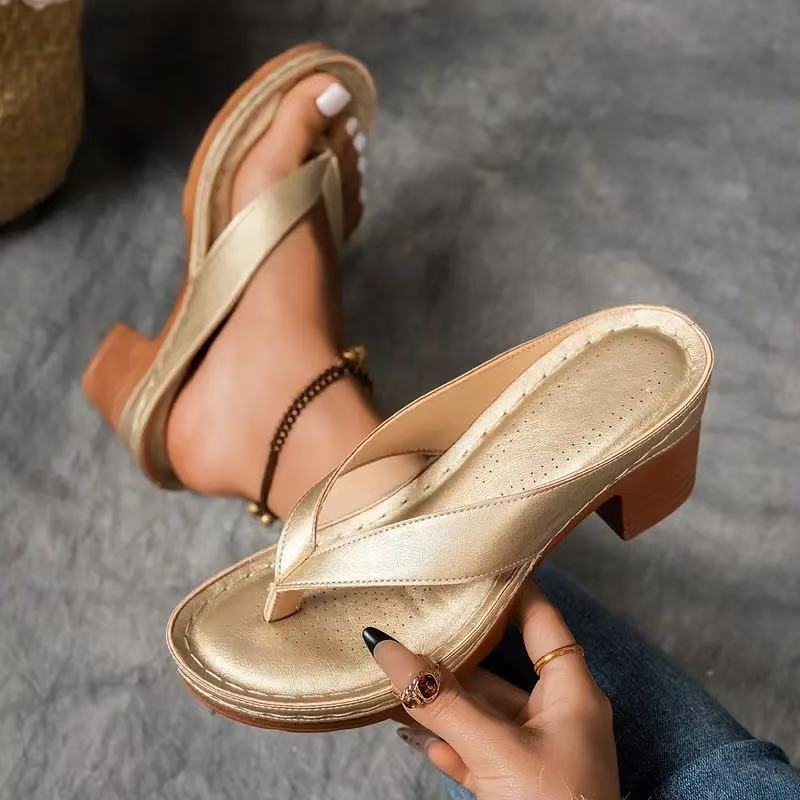 Elegante Damen-Wedge-Flip-Flops für Frühling & Sommer