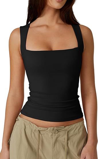 Elegant Square-Neck Top Slim Fit für Alltag und Freizeit