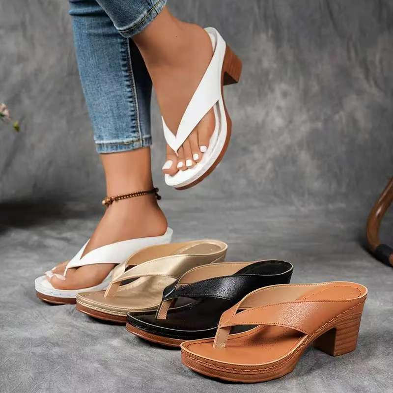 Elegante Damen-Wedge-Flip-Flops für Frühling & Sommer