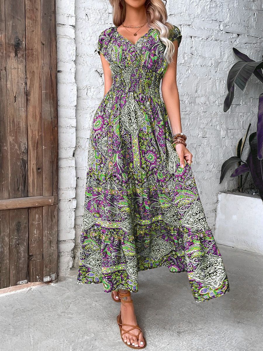 Bohemian Kleid Frühling Elegant für Alltag & Events