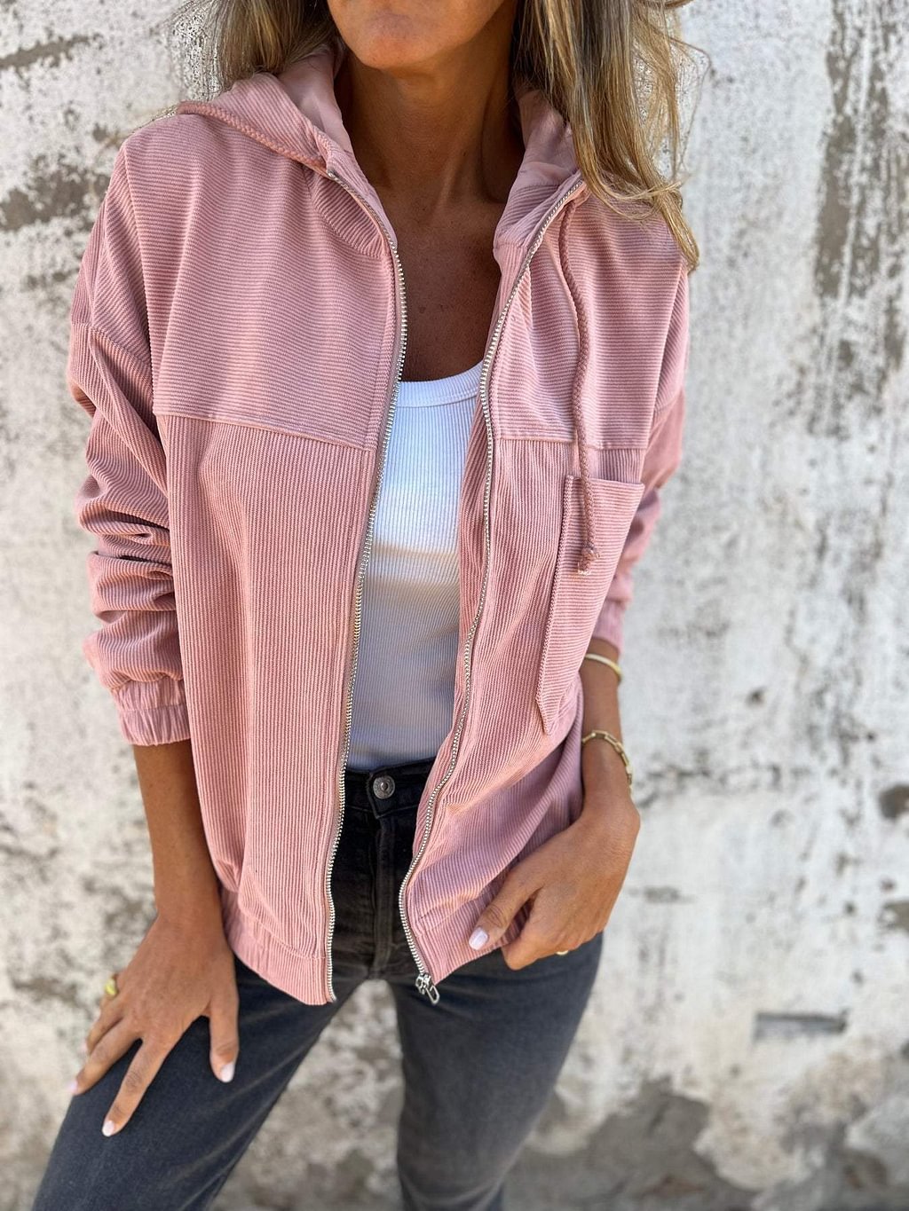Leichte Kapuzenjacke für Damen Perfekt für den Frühling