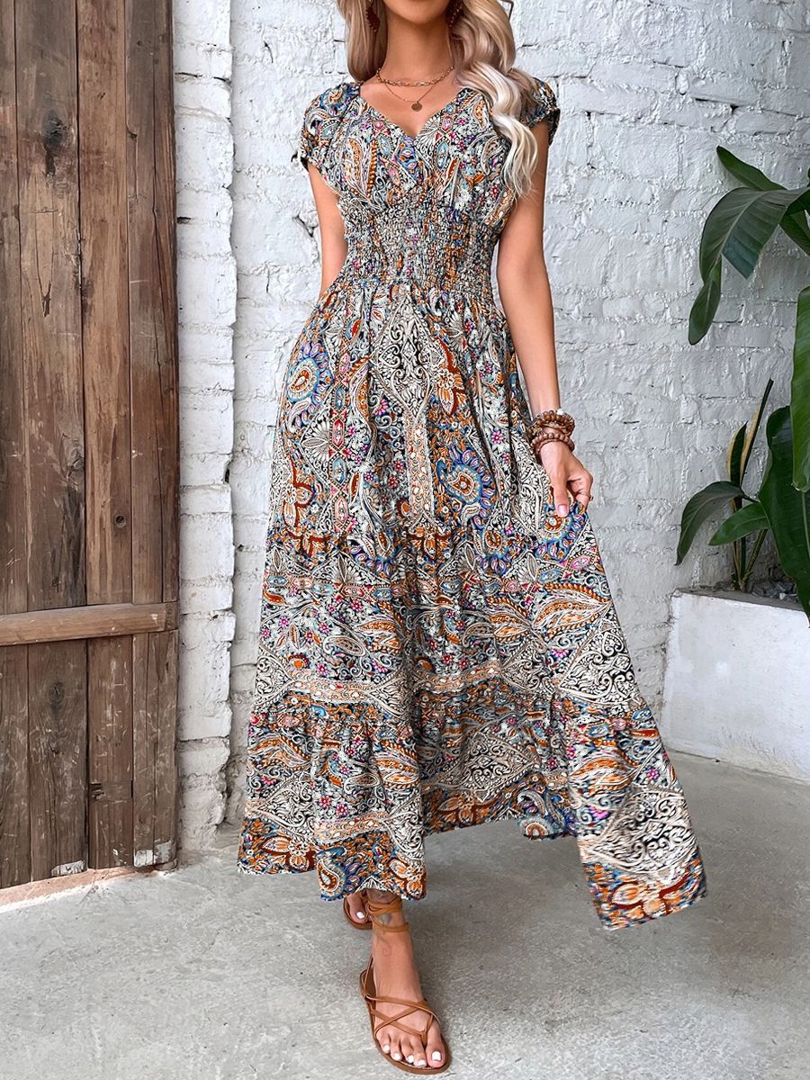 Bohemian Kleid Frühling Elegant für Alltag & Events