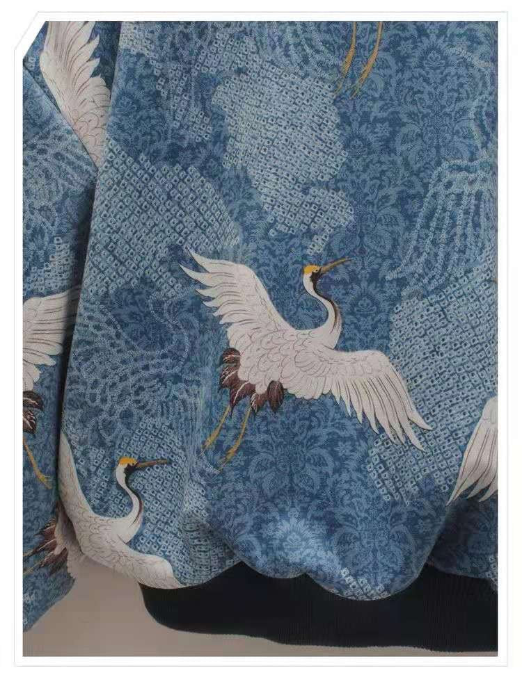 Eleganter Damen-Sweater mit Kranich-Muster für Alltag