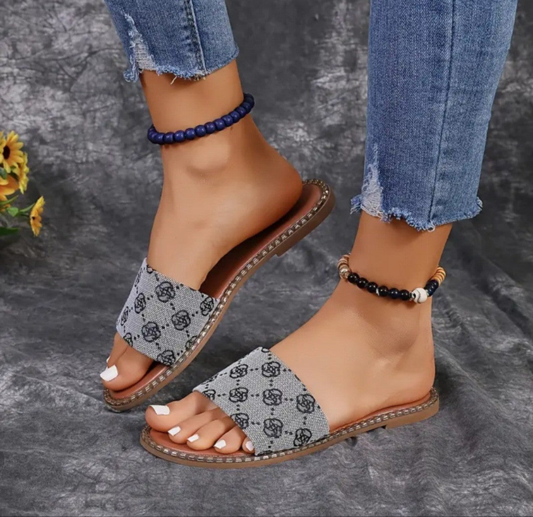 Florale Damen-Sandalen Rutschfest Perfekt für den Strand