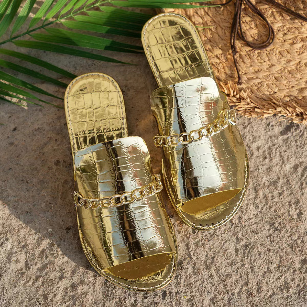 Sommerliche Kettensandalen für Strand & Freizeit