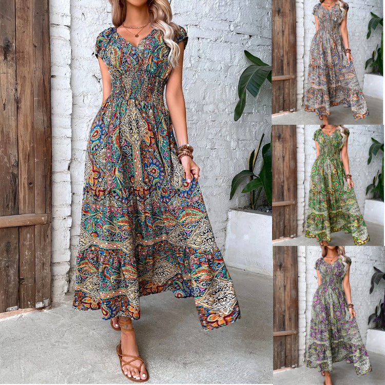 Bohemian Kleid Frühling Elegant für Alltag & Events