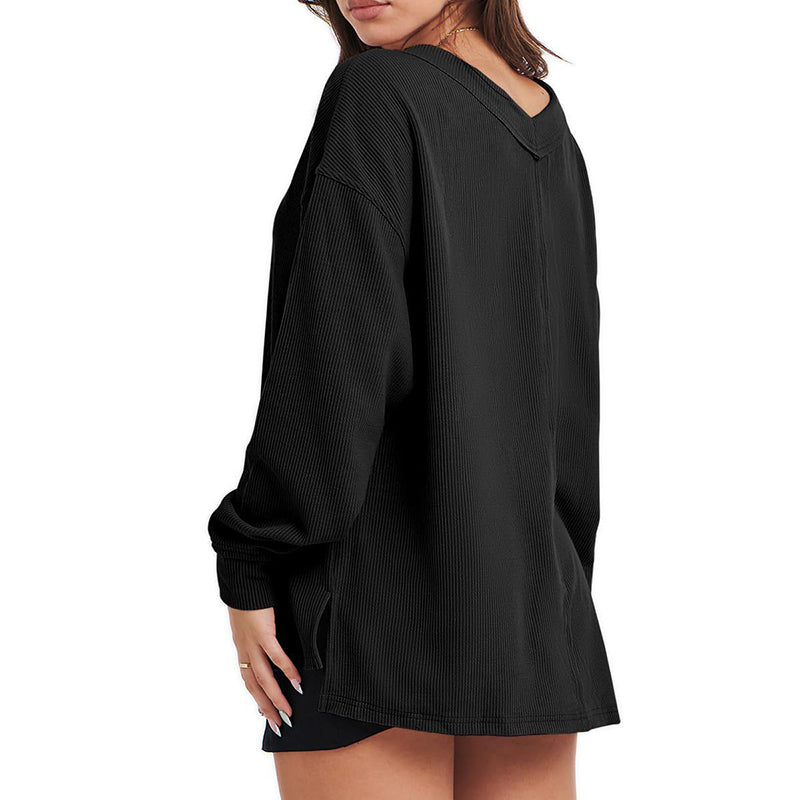 Lässiger V-Ausschnitt Pullover für Frühling & Winter