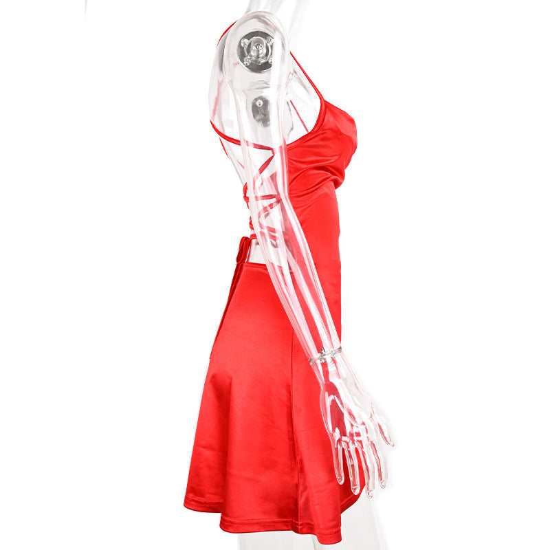Verführerisches Mini-Partykleid mit Schnürung für Frühling