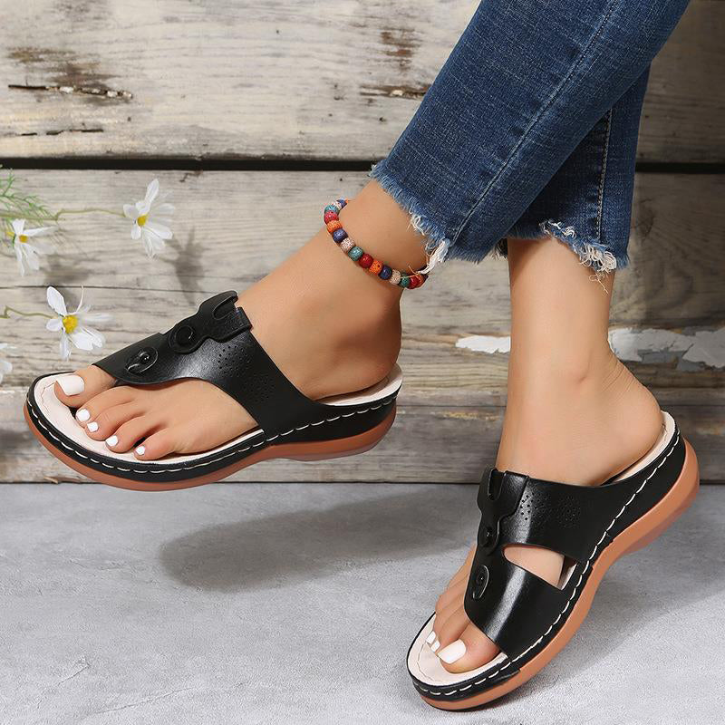 Frühlingshafte Zehensandalen Damen Perfekt für Strandtage