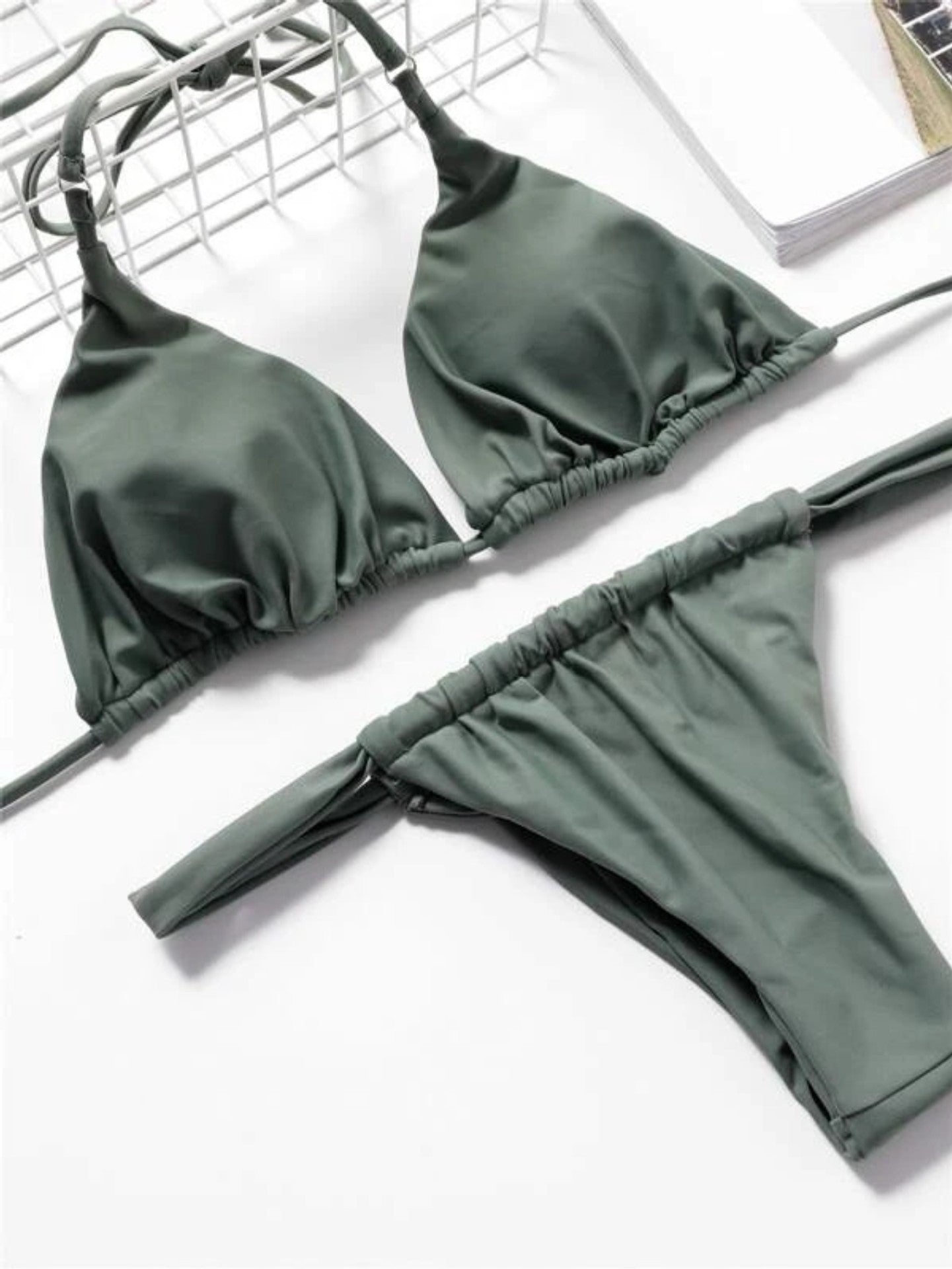 Spaghetti-Träger Bikini Set für Strand und Pool Spaß