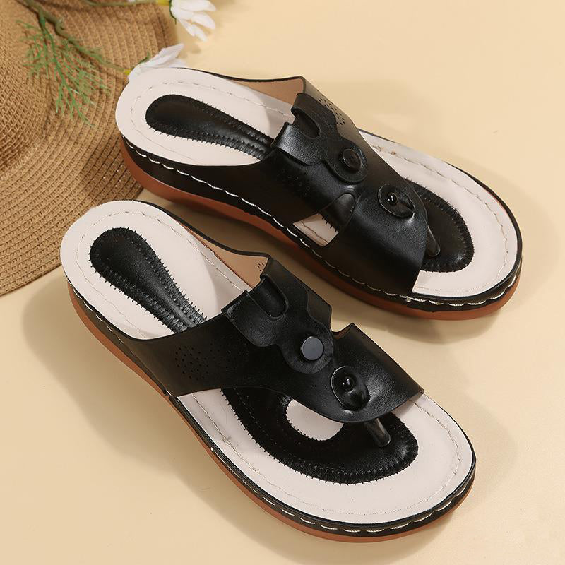 Frühlingshafte Zehensandalen Damen Perfekt für Strandtage