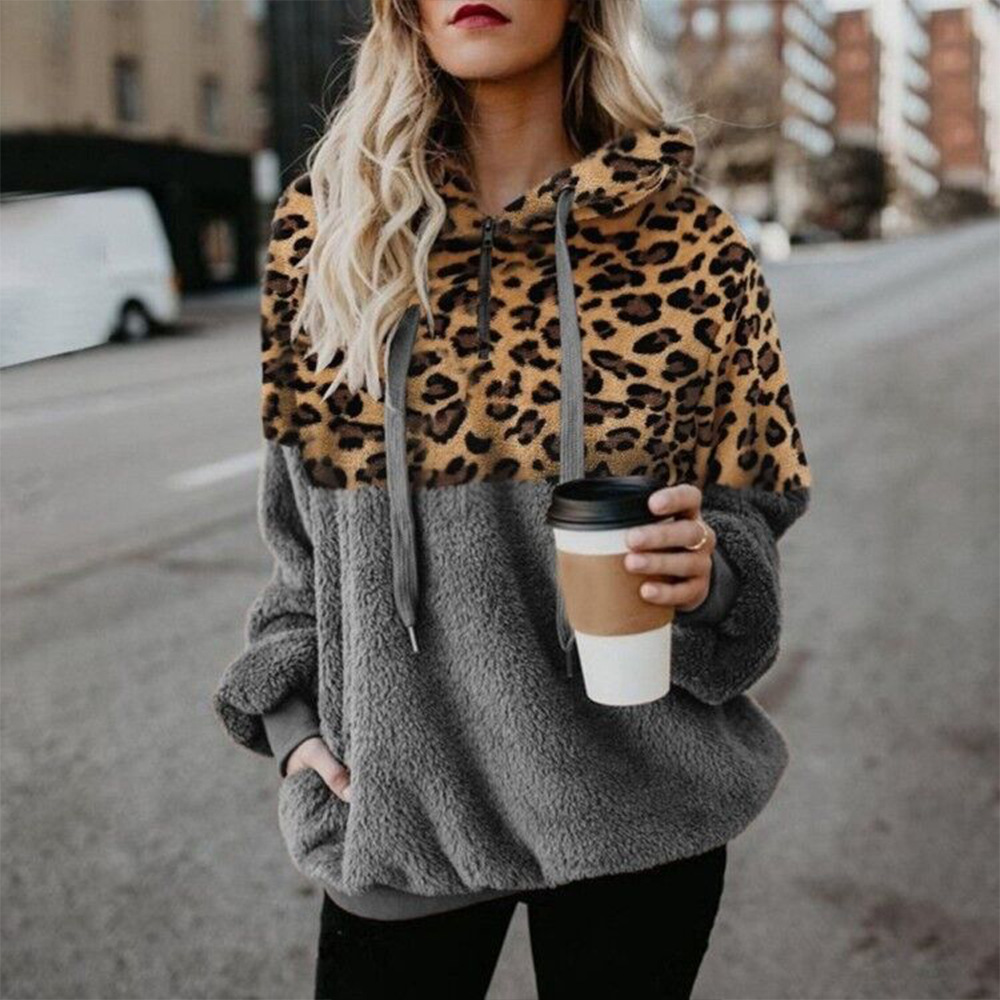 Leoparden Kapuzenpullover für Stilvolle Frühlingsmomente