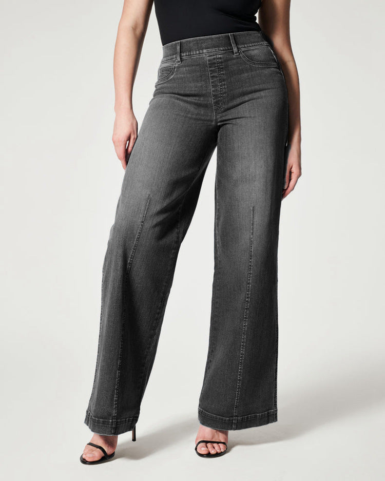 Frühlingshafte Damen-Jeans mit weitem Bein für Alltagslooks