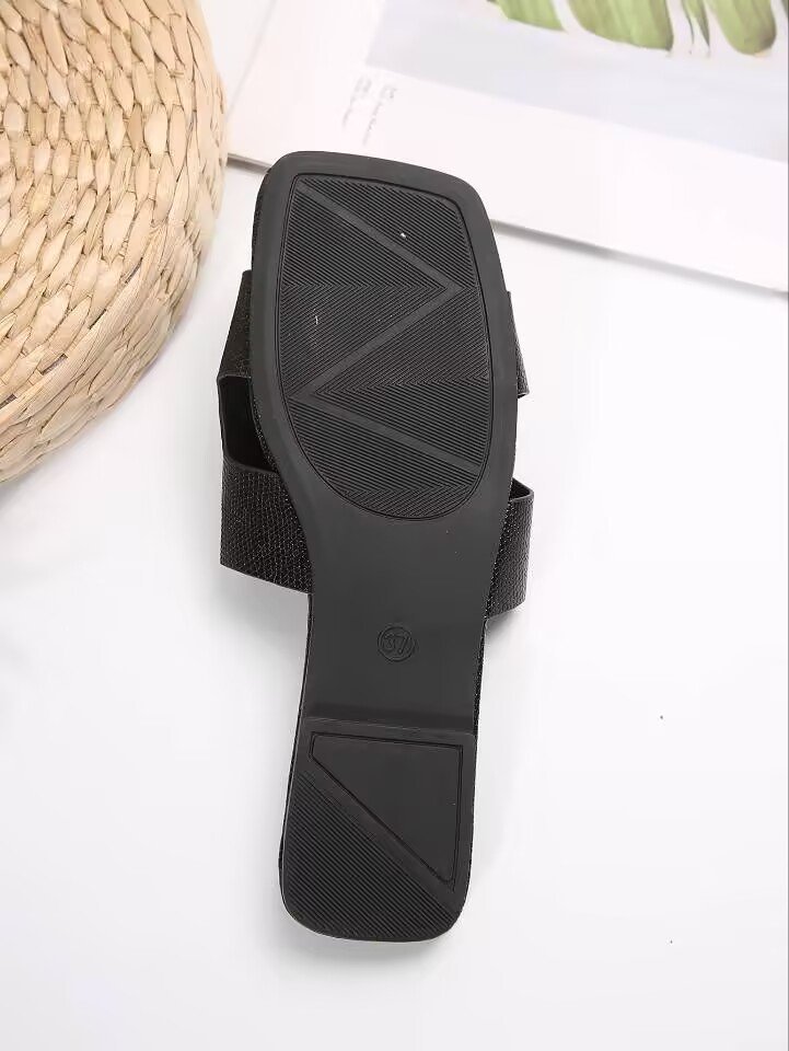Elegante Damen-Slipper mit Kettenakzent für Alltag & Freizeit