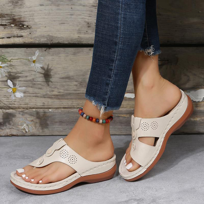 Frühlingshafte Zehensandalen Damen Perfekt für Strandtage