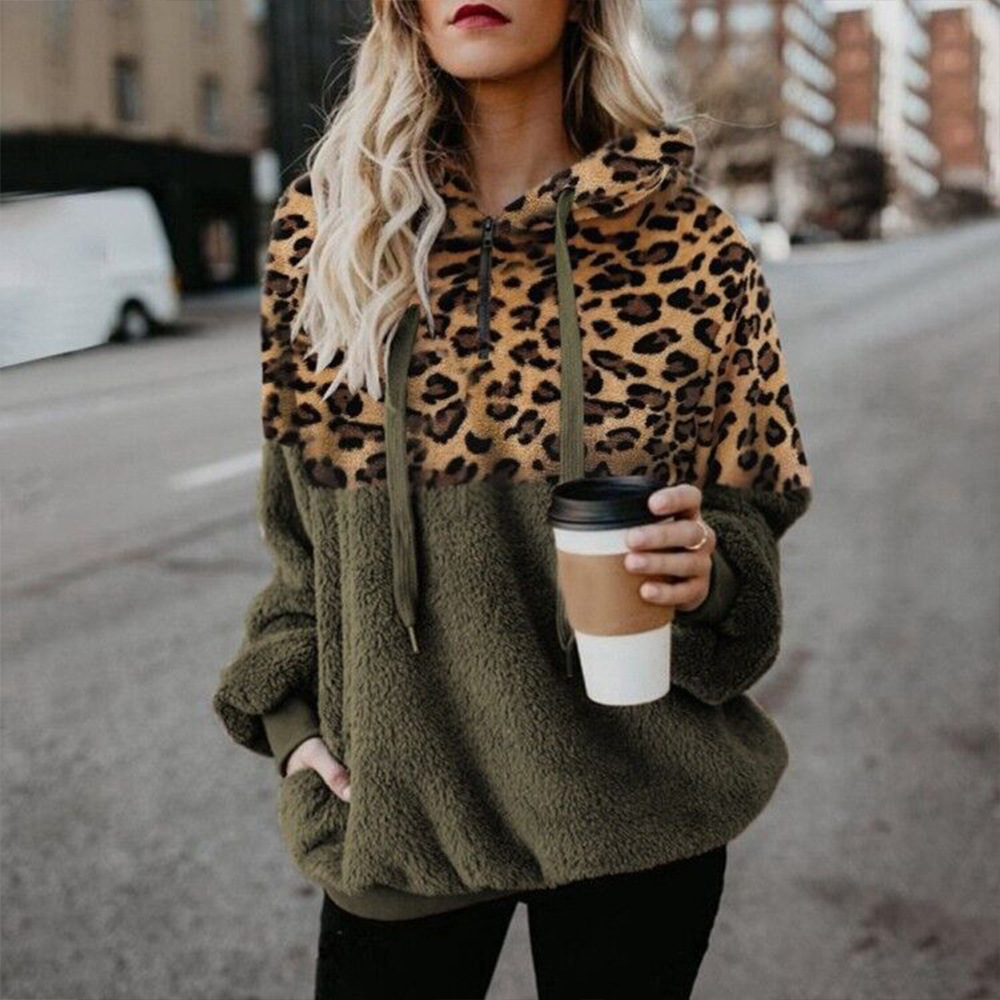 Leoparden Kapuzenpullover für Stilvolle Frühlingsmomente