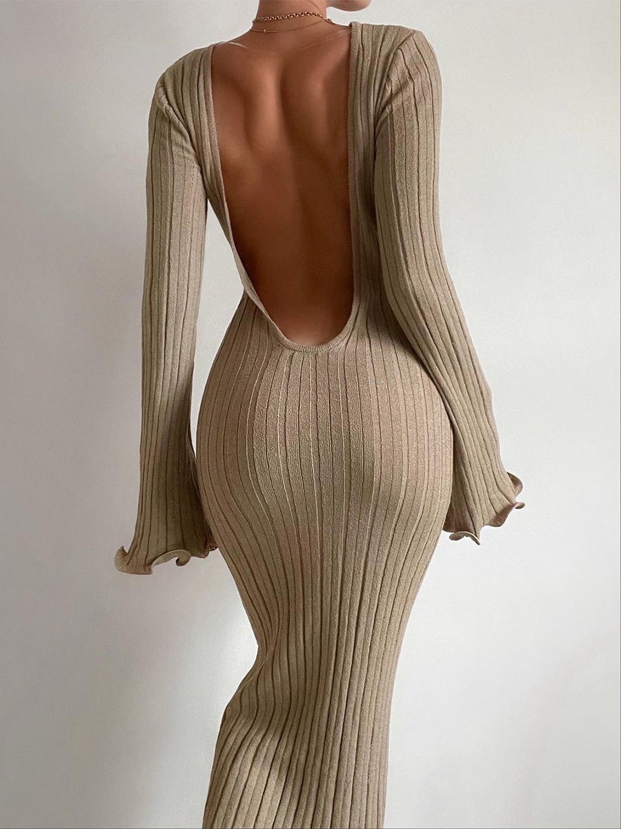 Elegantes Rückenfreies Maxikleid Perfekt für Strand & Party