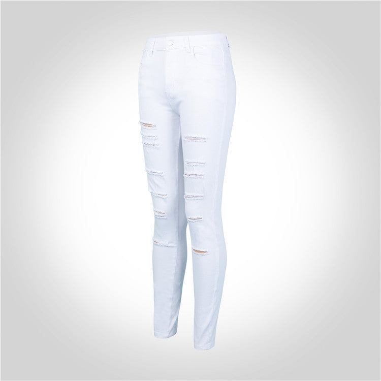 Casual High Waist Ripped Jeans für Frühling & Alltag