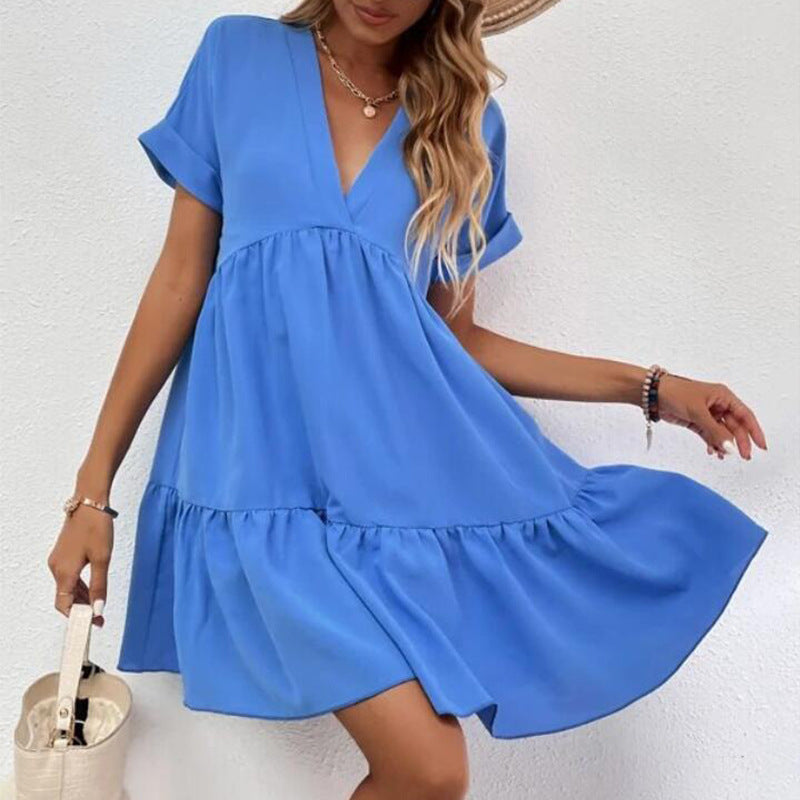 Luftiges Sommerkleid mit Rüschen Perfekt für Alltag und Strand