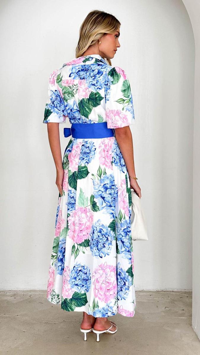 Blumiges Frühlings-Maxi-Kleid für Alltag & Anlässe