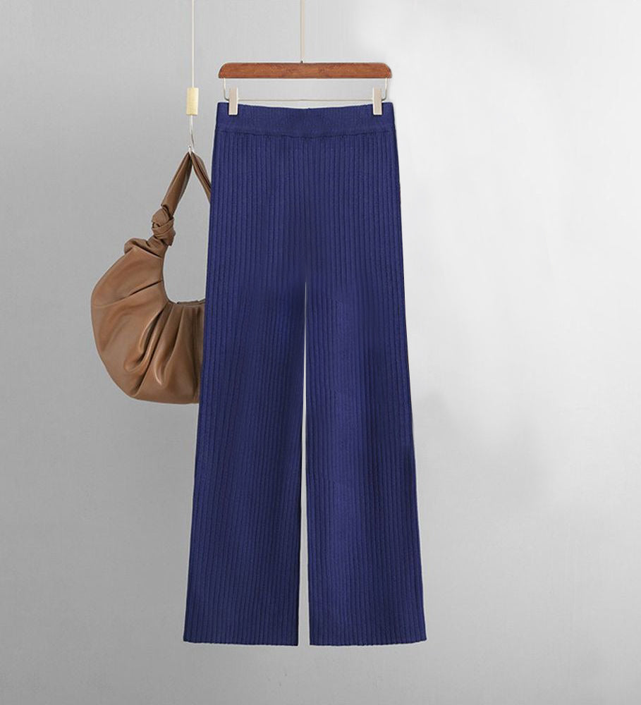 Elegantes Dunkelblaues Zweiteiler-Set für Frühlingsoutfits