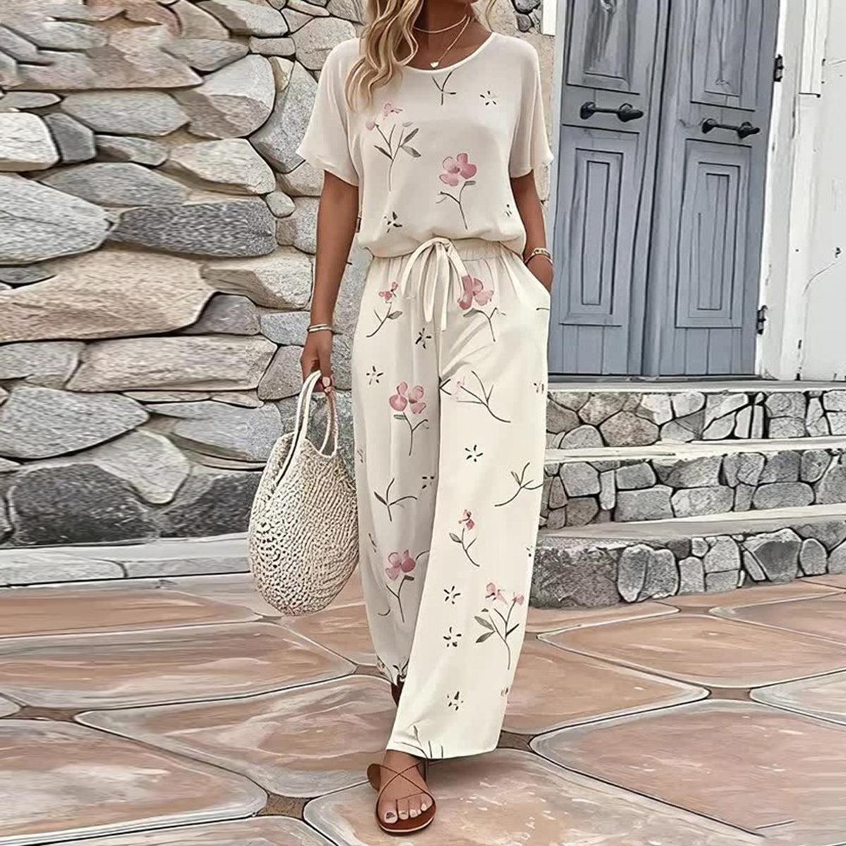 Bequemes Basic Short Sleeve Two Piece Set - Dein stylischer Frühlingsbegleiter