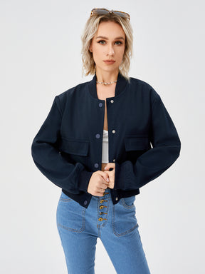 Leichte Cropped Bomberjacke für Frühlings-Styles