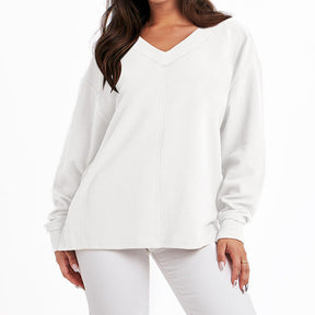 Lässiger V-Ausschnitt Pullover für Frühling & Winter