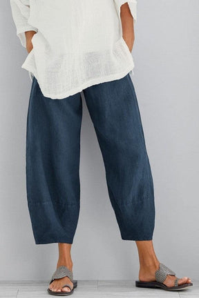 Stilvolle Blue Plain Side Pocket Pants - Perfekt für den Frühling