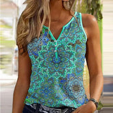 Groovy Sleeveless Print Top - Frühlings-Frische & Komfort für Deinen Kleiderschrank