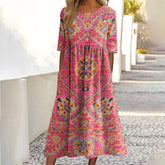 Frühlingshaftes Pink A-Linien Midi-Kleid für jeden Anlass