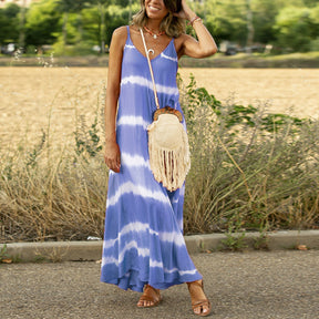 Fließendes Maxi-Sommerkleid für Alltag & Freizeit
