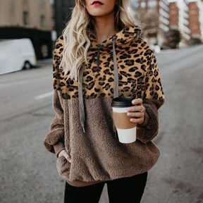 Leoparden Kapuzenpullover für Stilvolle Frühlingsmomente