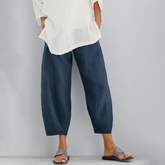 Stilvolle Blue Plain Side Pocket Pants - Perfekt für den Frühling