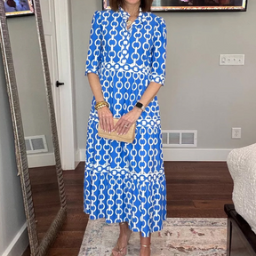 Frühlingshaftes Blaues Maxi Kleid für Alltag und Events