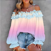 Sweet Multicolor Long Sleeve Top - Erfrischender Frühlingslook mit Tragekomfort