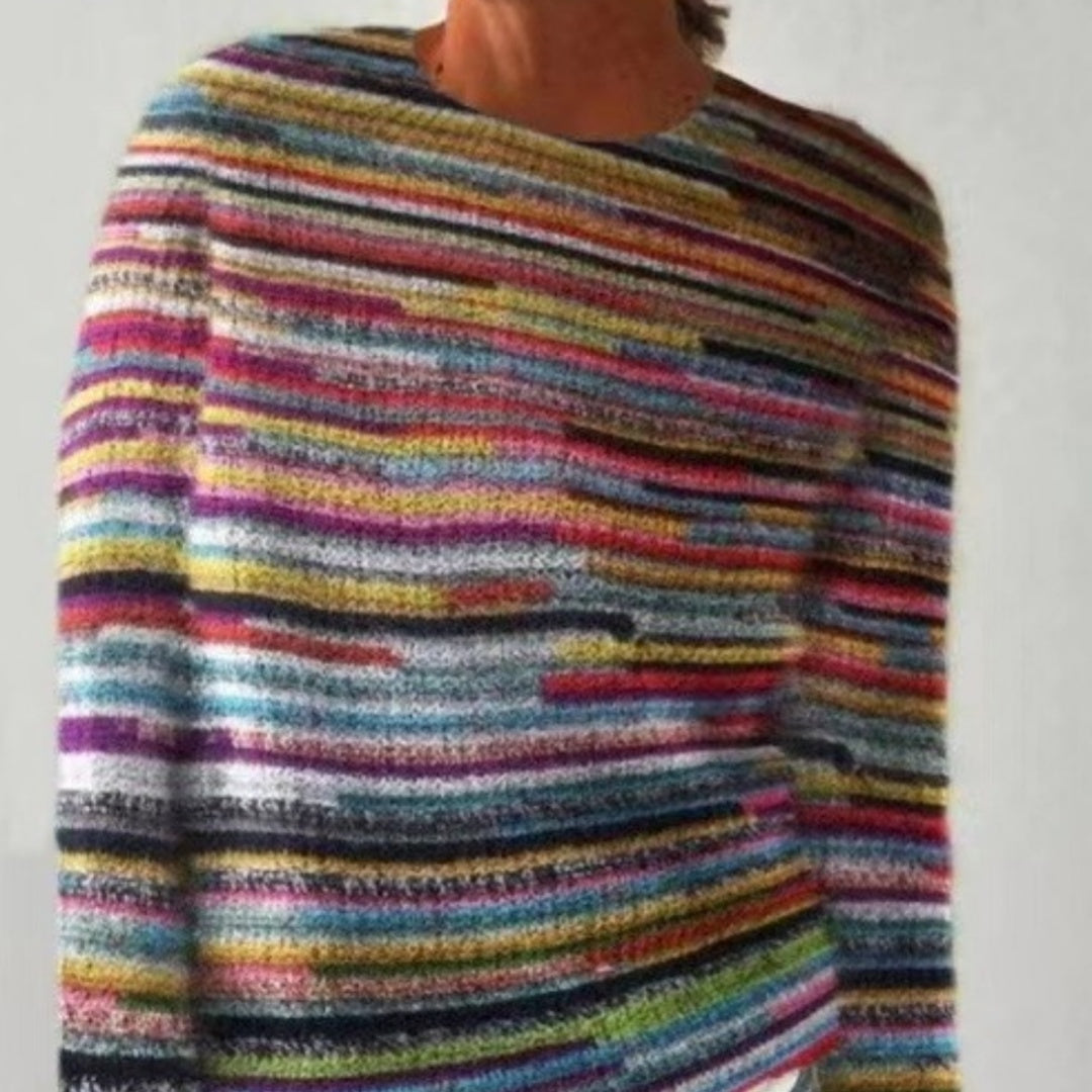 Bunter Damenpullover mit Geometrischem Muster für Alltag