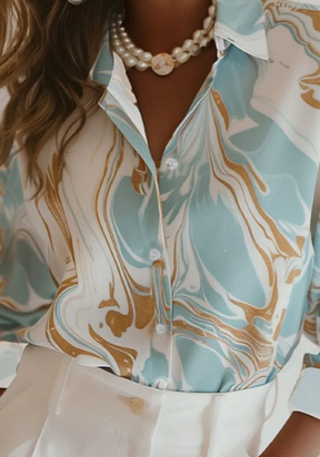 Chic Blue Long Sleeve Shirt - Ihr stilvoller Begleiter für den Frühling
