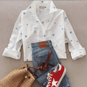 Groovy White Langarmshirt - Stilvolles Must-Have für den Frühling