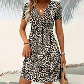 Wild Short Sleeve Leopard Mini Dress - Dein mutiges Frühlingsoutfit