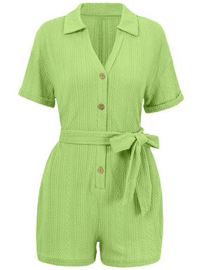 Eleganter Sommer-Jumpsuit Kurzarm für Alltag & Freizeit