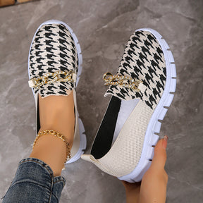 Elegante Hahnentritt-Loafers für Frühling & Sommer