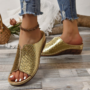 Frühling Peep Toe Slippers für Damen Alltag und Freizeit