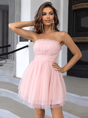 Elegantes Schulterfreies Partykleid Perfekt für Hochzeiten