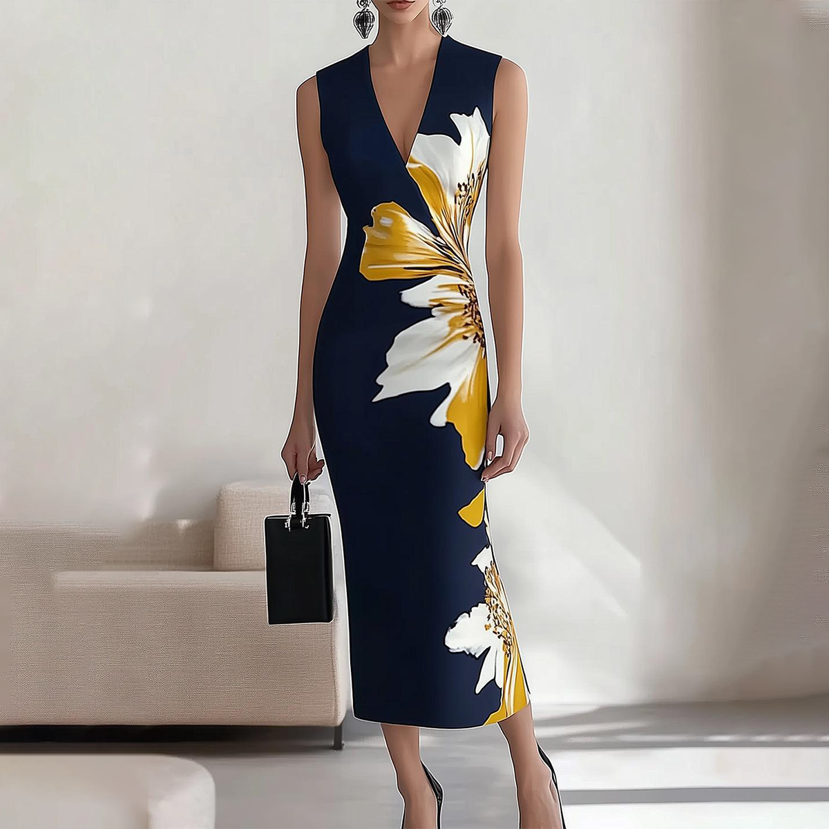 Elegantes Florales Maxi-Kleid Ideal für Besondere Anlässe